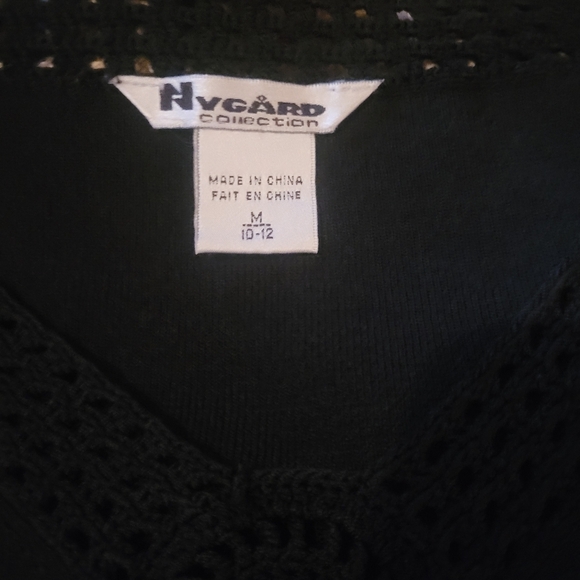 Nygard Collection Black Cropped Sleeve Sweater M - Picture 7 of 7
